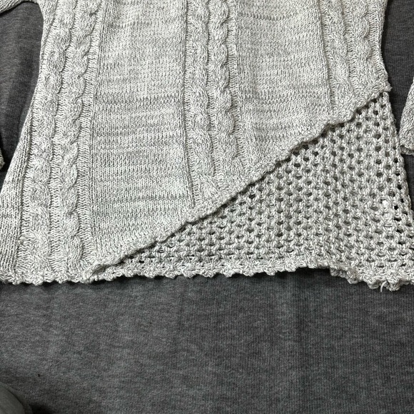 Ladies TIVOLI Linen Cotton Sweater Gray Rolled Neck L - Picture 4 of 10